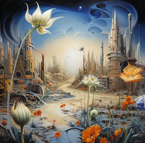 Christina Vega - " Skyline Bloom " Print