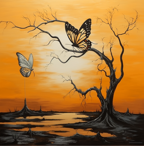 Christina Vega - " Fluttering Famine " Print