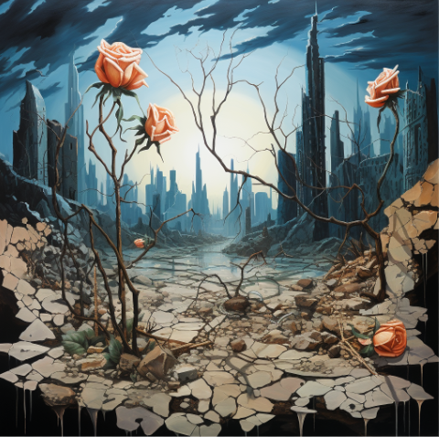 Christina Vega - " Concrete Rose " Print
